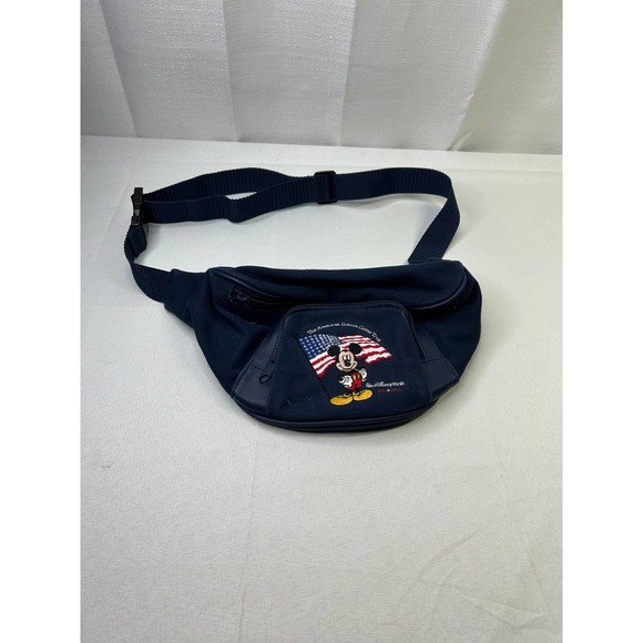 Disney Handbags - Vintage Disney World Mickey Mouse Embroidered Fanny Pack Belt Bag Waist Pack
